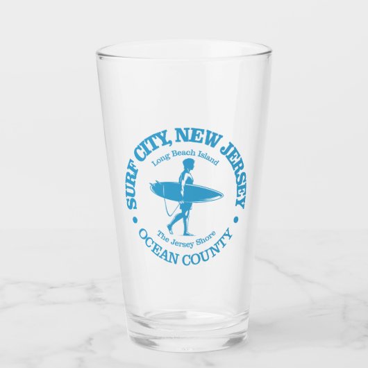 Surven City (surfer) Glas (Voorkant)