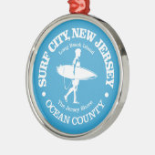 Surven City (surfer) Metalen Ornament (Links)