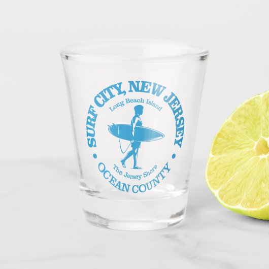 Surven City (surfer) Shot Glas (Voorkant)