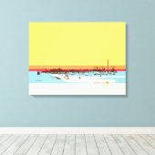 Surven Dagen - Galveston Island, Pleasure Pier Canvas Afdruk (Insitu (Houten vloer))