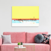 Surven Dagen - Galveston Island, Pleasure Pier Canvas Afdruk (Insitu (Woonkamer))