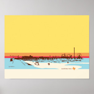 Surven Dagen - Galveston Island, Pleasure Pier Poster