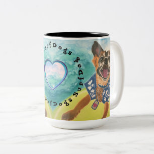 Surven Dogs Tweekleurige Koffiemok