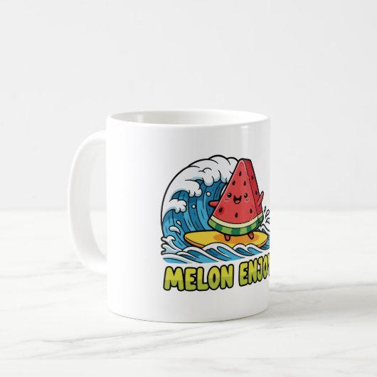 Surven en snacks koffiemok (Voorkant links)