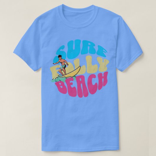 Surven Folly Beach South Olina  Surfboard T-shirt (Design voorkant)