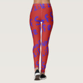 surven leven Thunder_Cove blauw rood Leggings (Achterkant)