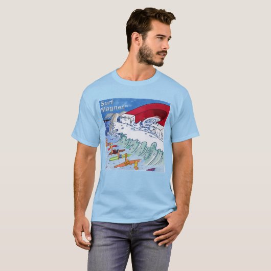 Surven Magneet mannen blauw T-shirt (Voorkant volledig)