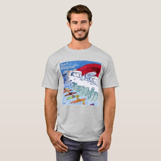Surven Magneet mannen grijs T-shirt (Voorkant volledig)