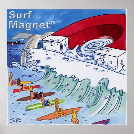 Surven Magneet matte waarde poster (Voorkant)