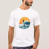 Surven Meer 🏄♂️ Inspirerend Sunset Wave T-shirt (Voorkant)