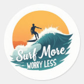 Surven Meer 🌊 Sunset Surven Motivatie Sticker (Voorkant)