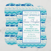 Surven 'N Fishies Nautical Baby Sprinkle Kaart (Voorkant / Achterkant)