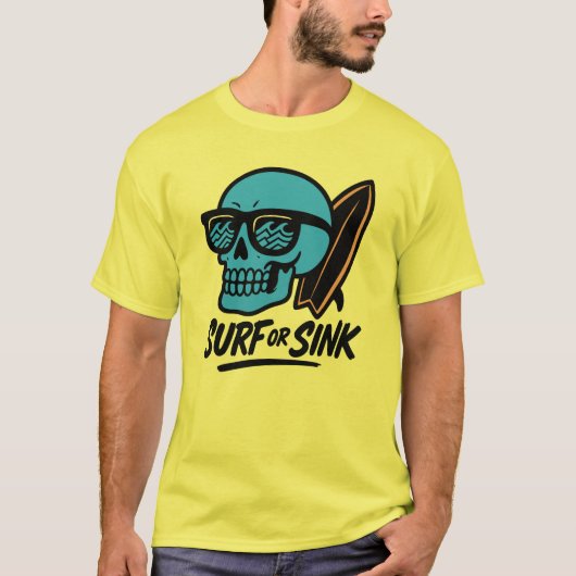 Surven of zinken schedel t-shirt (Voorkant)