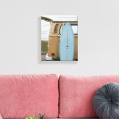 Surven omhoog | Surfplank Volkswagen Beach Paintin Canvas Afdruk (Insitu (Woonkamer))