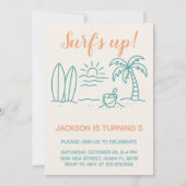 Surven op verjaardagsuitnodiging kaart (Voorkant)