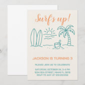 Surven op verjaardagsuitnodiging kaart (Voorkant / Achterkant)