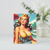 Surven pin-up Briefkaart (Staand voorkant)