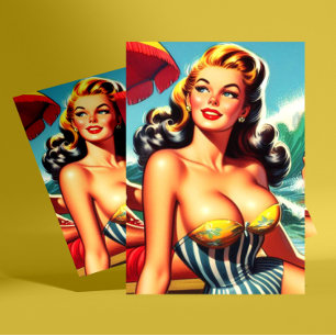  Surven pin-up Briefkaart