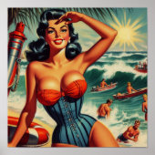 Surven pin-up Poster (Voorkant)