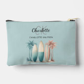 Surven planken palmbomen retro blauwgroen aqua etui (Achterkant)