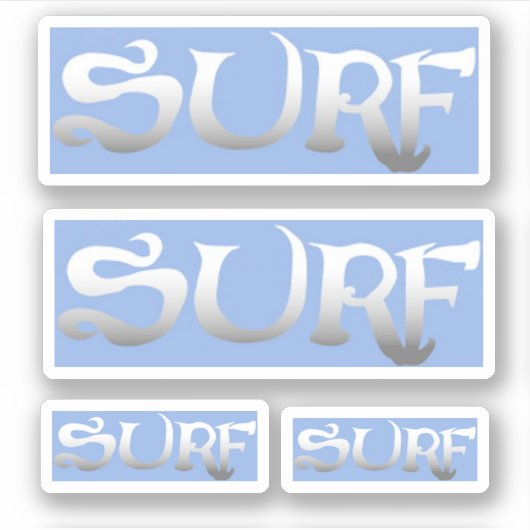 Surven rechthoekstickers sticker (Voorkant)
