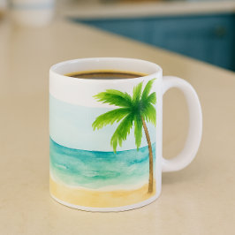 Surven Sand Palm Tree Coffee Koffiemok