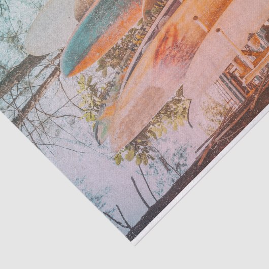 Surven Shack Surf Board Beach Decoupage Papier (Detail)