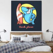 Surven Shark Beach graag Canvas Afdruk (Insitu (Slaapkamer))