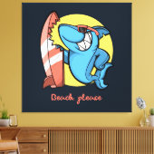 Surven Shark Beach graag Canvas Afdruk (Insitu (Woonkamer))