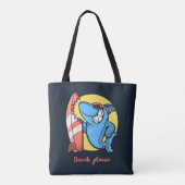 Surven Shark Beach graag Tote Bag (Achterkant)