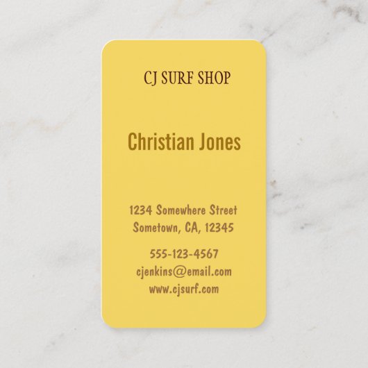 Surven Shop Visitekaartje (Achterkant)