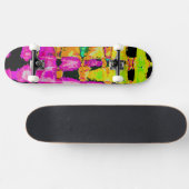 Surven stijl kleuren: Paarse en olijfgroen Persoonlijk Skateboard (Horizontaal)