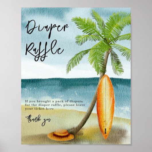 Surven strand - Luier Raffle spel Poster (Voorkant)