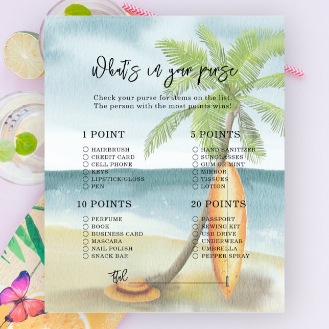 Surven strand - Wat in je tas baby shower (Creator heeft geüpload)