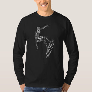 Surven Surfen Typografie T-shirt