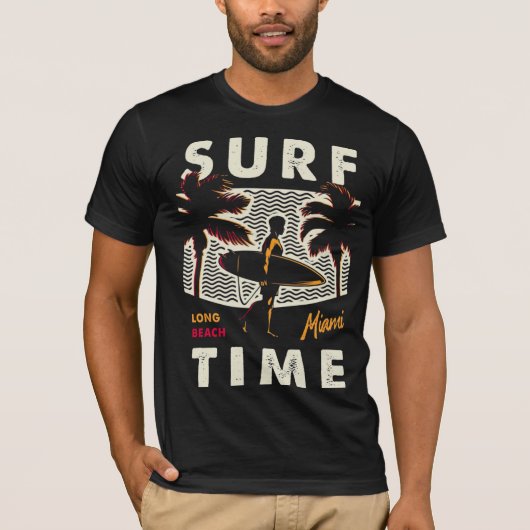 Surven tijd – Tropical Beach Vibes T-shirt (Voorkant)