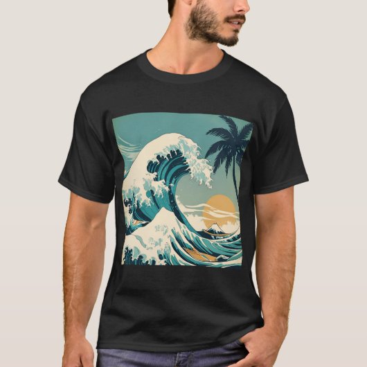 Surven Up Retro Wave Design Classic Nederland T-shirt (Voorkant)