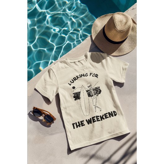 Surven Up Skeleton Surfboard Skater / Beachwear T-shirt