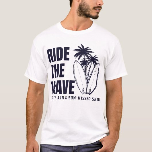 Surven Vibe: Ride The Wave T-shirt (Voorkant)