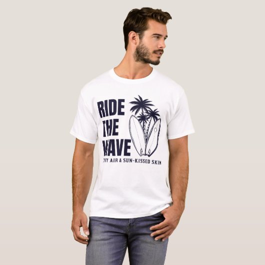 Surven Vibe: Ride The Wave T-shirt (Voorkant volledig)