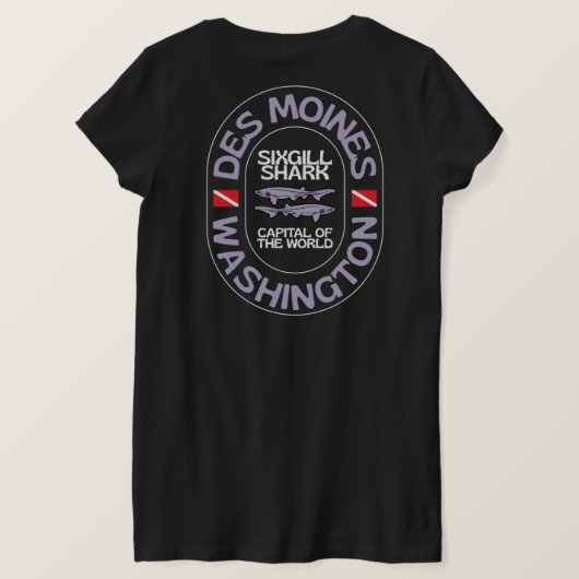 Surven Vide Duikvlag Donker Shirt (Design achterkant)