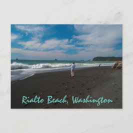 Surven vissers Rialto Beach, Washington Briefkaart