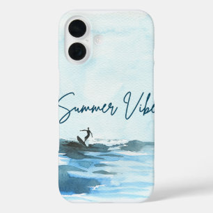 Surven Waterverf Summer Vibe iPhone 16 Hoesje
