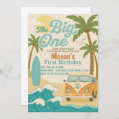 Surven zijn op! Bewerkbaar The Big One Boy 1st Bir Kaart (Voorkant / Achterkant)