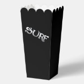 Surven zwarte gekantelde popcorndozen bedankdoosjes (Voorkant)