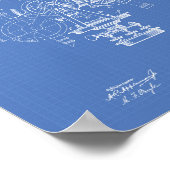 Surveying Instrument 1901 Patent Art Blueprint Poster (Hoek)