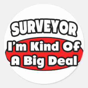 Surveyor...Big Deal Ronde Sticker