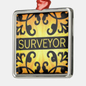 Surveyor Damask Kerstversiering Metalen Ornament (Links)