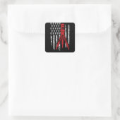 Surveyor Engineer Flag USA Vierkante Sticker (Tas)