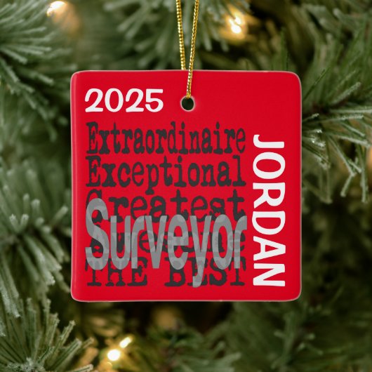 Surveyor Extraordinaire CUSTOM Keramisch Ornament (Boom)